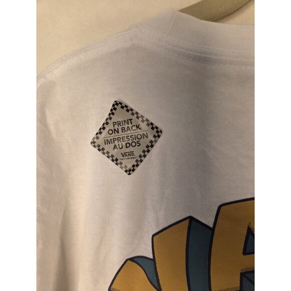New Vans Off The Wall Spaced Cadet Astronaut Shirt White Mens L Skateboard - Picture 7 of 7